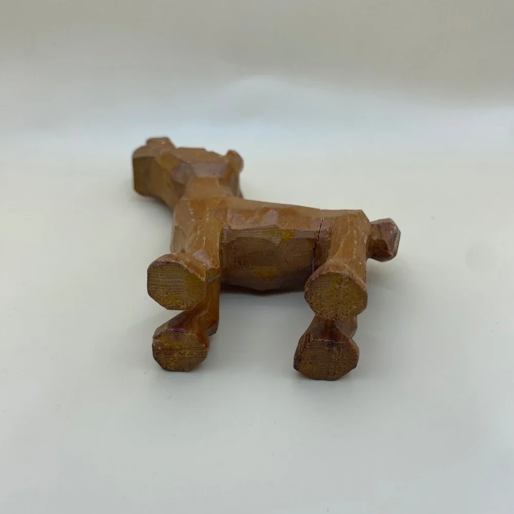 Vintage‎ Carter Hoffman Hand Carved Wood Horse Figurine Folk Art 3.5 Inch